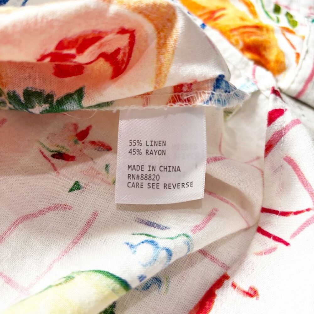 Calypso St Barth Linen Blend Button Up Shirt Size… - image 4